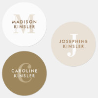 Etiquetas de Nome à Prova de Água do Boho Inicial