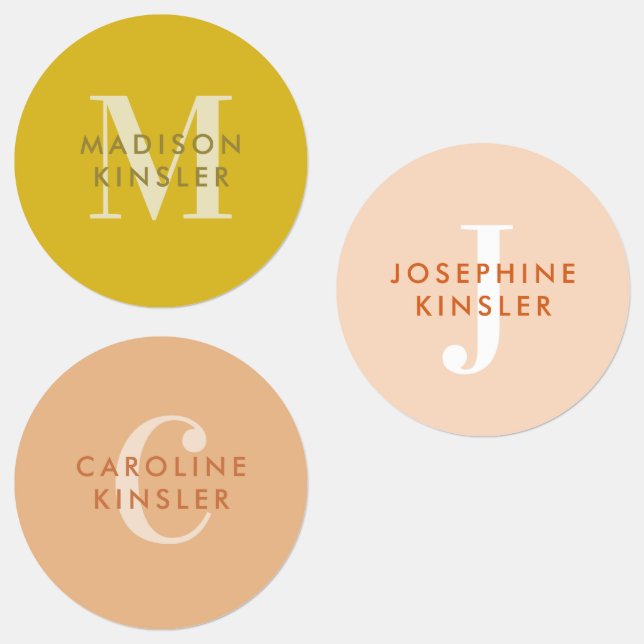 Etiquetas de Nome à Prova de Água do Boho Inicial  (Grupo)