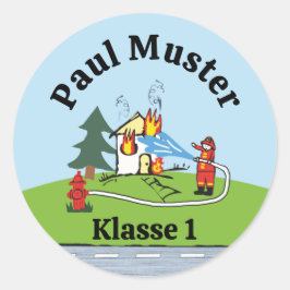 Etiquetas de nome à volta - Brigada de Bombeiros -