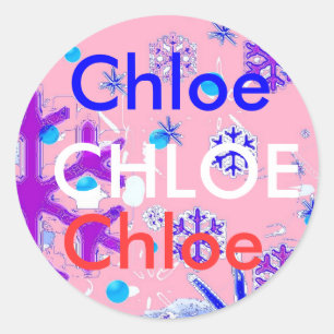Etiquetas de nome Chloe