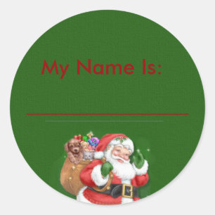 Etiquetas de nome da Festa de Natal