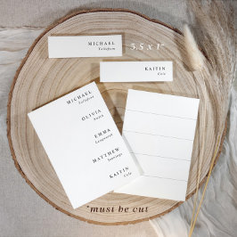 Etiquetas de Nome de Casamento para Menus 3,5 x 1