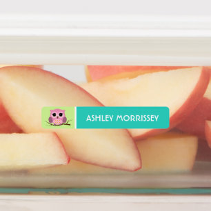 Etiquetas de Nome de Coruja Colorida