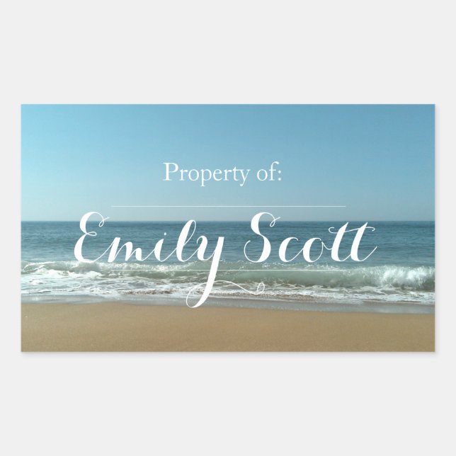 Etiquetas de nome de praia (Frente)