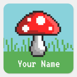 Etiquetas de nome de Prixel Mushroom