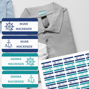 Etiquetas de Nome de Roupas Codificadas por Cor Ná