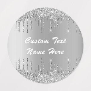 Etiquetas de Nome de Texto Personalizado da Glitte