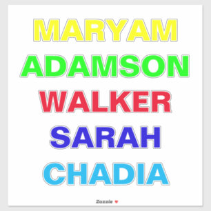 Etiquetas de nome de vidro frontal e traseira para