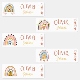 Etiquetas de Nome do Arco-Íris à prova d'água