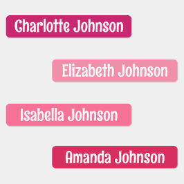 Etiquetas de Nome do Jardim de Infância Coloridas