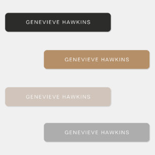 Etiquetas de nome malicioso minimalista do caramel