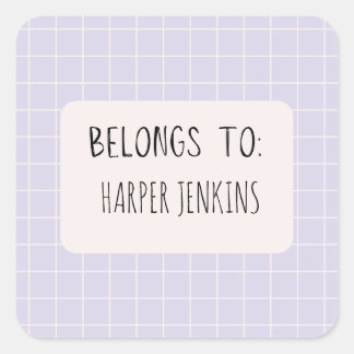 Etiquetas de nome minimalistas "Pertence a"