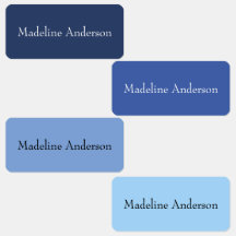 Etiquetas de Nome para Crianças Azuis Coloridas pa