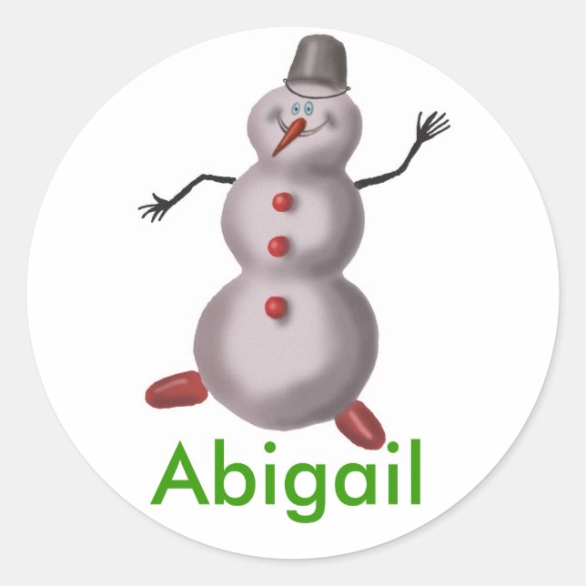 Etiquetas de nome personalizadas Abigail (Frente)