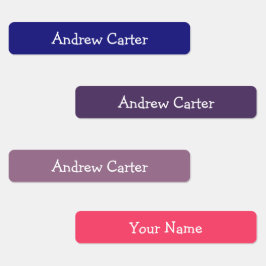 Etiquetas de nome personalizadas coloridas para cr