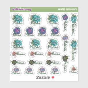 Etiquetas de Nome Personalizado com Êxito de Aqua