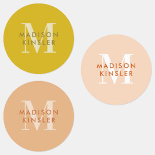 Etiquetas de Nome Simples Modernas Boho Impermeáve