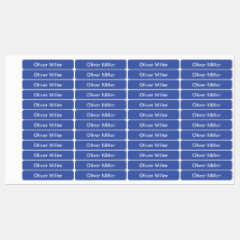 Etiquetas de nomes azuis para creches escolares