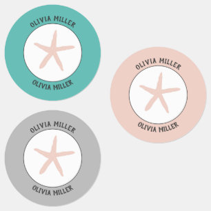 Etiquetas de nomes de estrelas à prova de água par