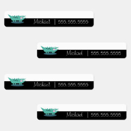 Etiquetas de Número de Classe da Escola de Cartoon