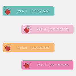 Etiquetas de Número do Lunch de Classe de Fruta da