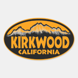 Etiquetas de oval laranja da Califórnia em Kirkwoo