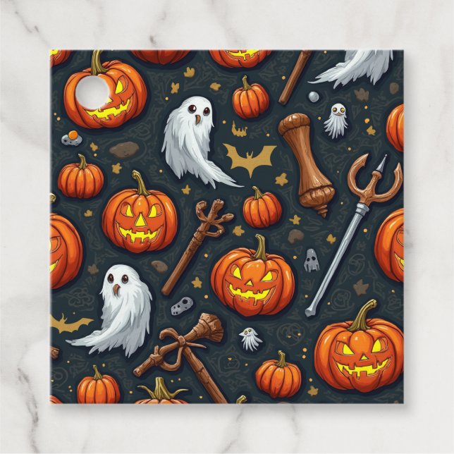 Etiquetas de Padrão do Trendy Halloween (Frente)