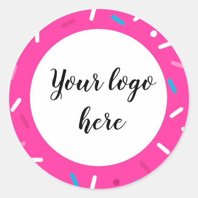 Etiquetas de padrão Sprinkle de cor brilhante (Frente)