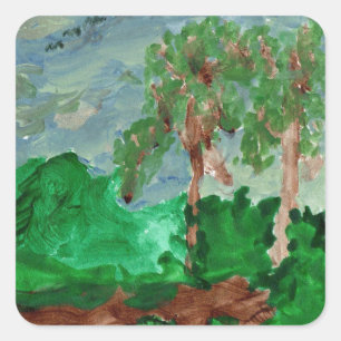 Etiquetas de paisagens pacíficas