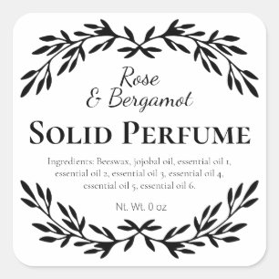 Etiquetas de Perfume Sólido Brancas
