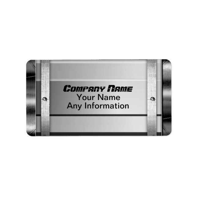 Etiquetas de placas metálicas (Frente)