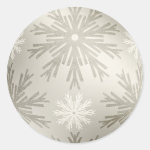 Etiquetas de prata dos flocos de neve do Natal