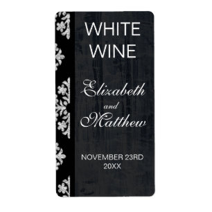 Etiquetas de prata envelhecidas do vinho do