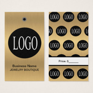 Etiquetas de Preço de Joias com Logotipo Preto e D