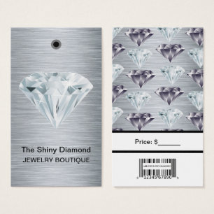 Etiquetas de Preço de Joias Diamante Prata com Cód