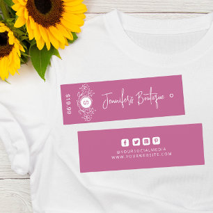 Etiquetas de Preço de Roupas de Boutique Floral Ro
