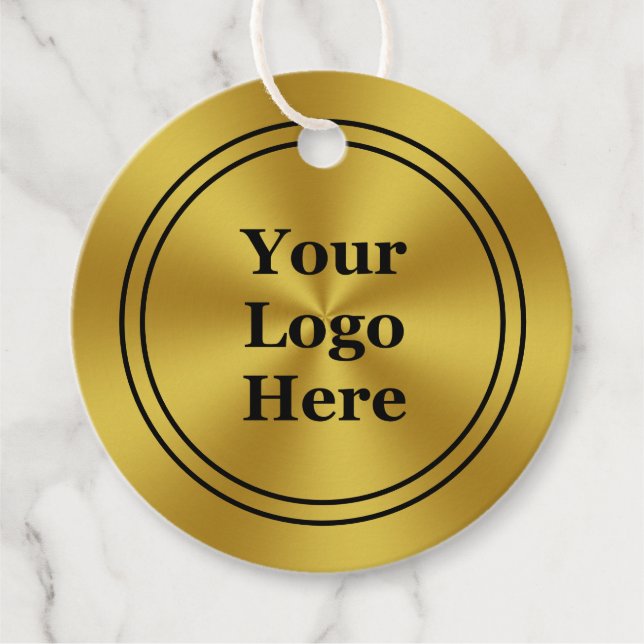 Etiquetas de Preço Dourado Moderno Faux (Frente)