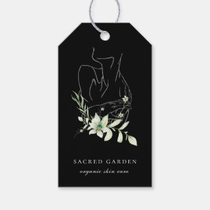 Etiquetas de Preço Preto Floral das Femininas de