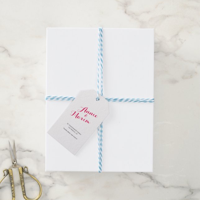 Etiquetas de Preço Rosa Marble (Com cordão)