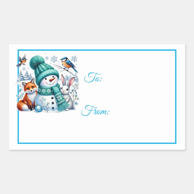 Etiquetas de Presente Adesivas de Natal (Frente)