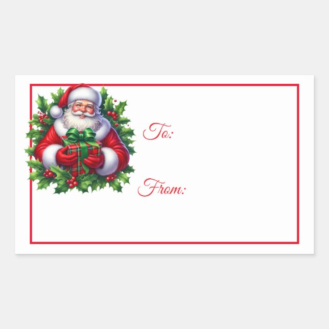 Etiquetas de Presente Adesivas de Natal (Frente)