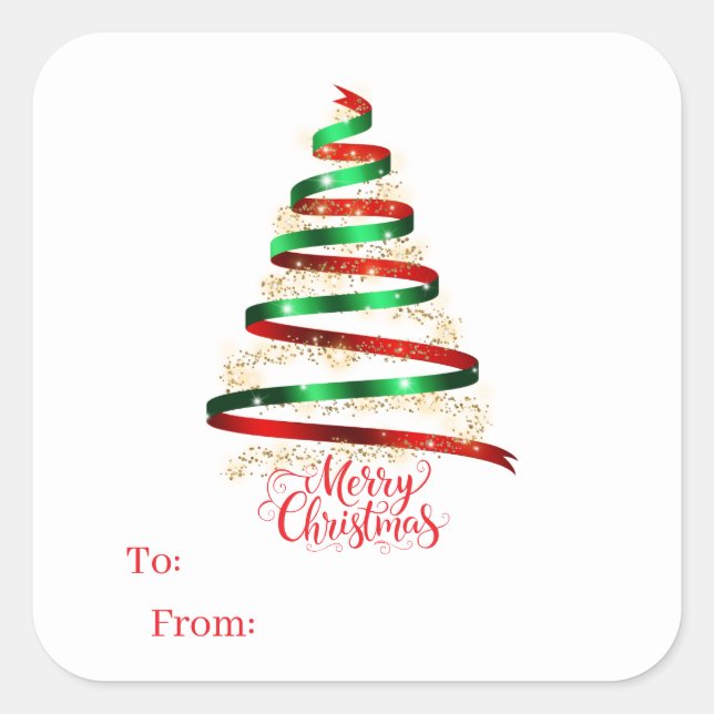 Etiquetas de Presente Adesivas de Natal (Frente)