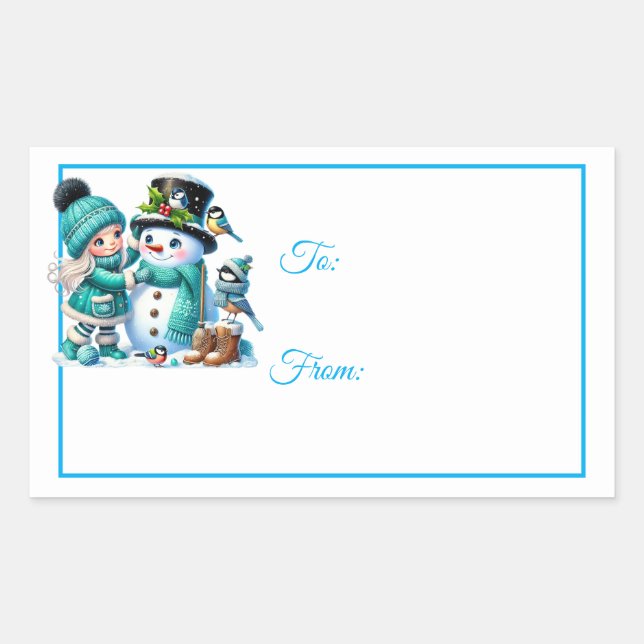Etiquetas de Presente Adesivas de Natal (Frente)