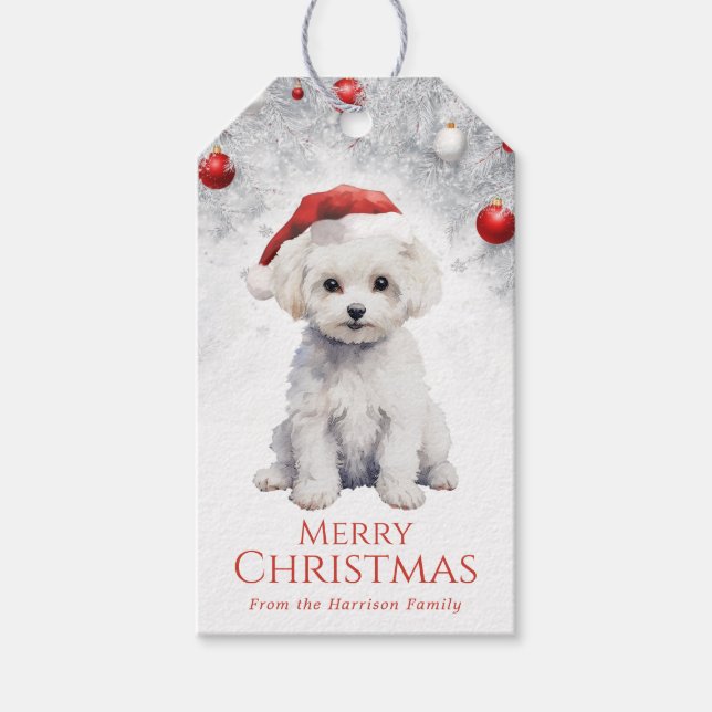 Etiquetas de Presente Bichon Frise (Frente)
