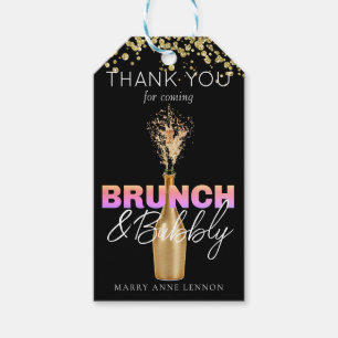 Etiquetas de Presente Brunch e Bolhas Glamourosas