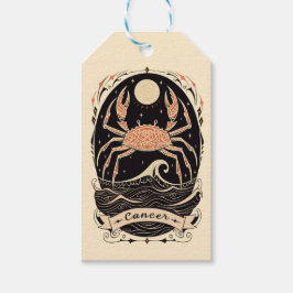 Etiquetas de Presente Cancer de Arte Zodiaca Celes