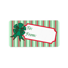 Etiquetas de Presente com Laço de Natal