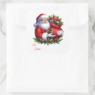 Etiquetas de Presente de Adesivo de Natal