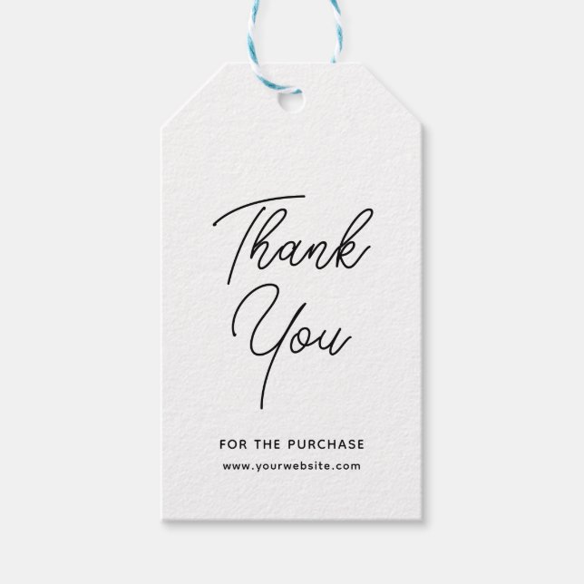 Etiquetas de Presente de Agradecimento Empresarial (Frente)