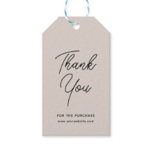 Etiquetas de presente de agradecimento empresarial